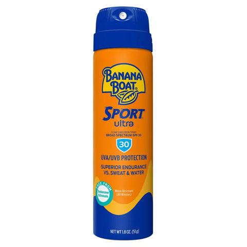 Banana Boat Ultra Sport Clear Sunscreen Spray 1.8oz Bottle Sunblock
